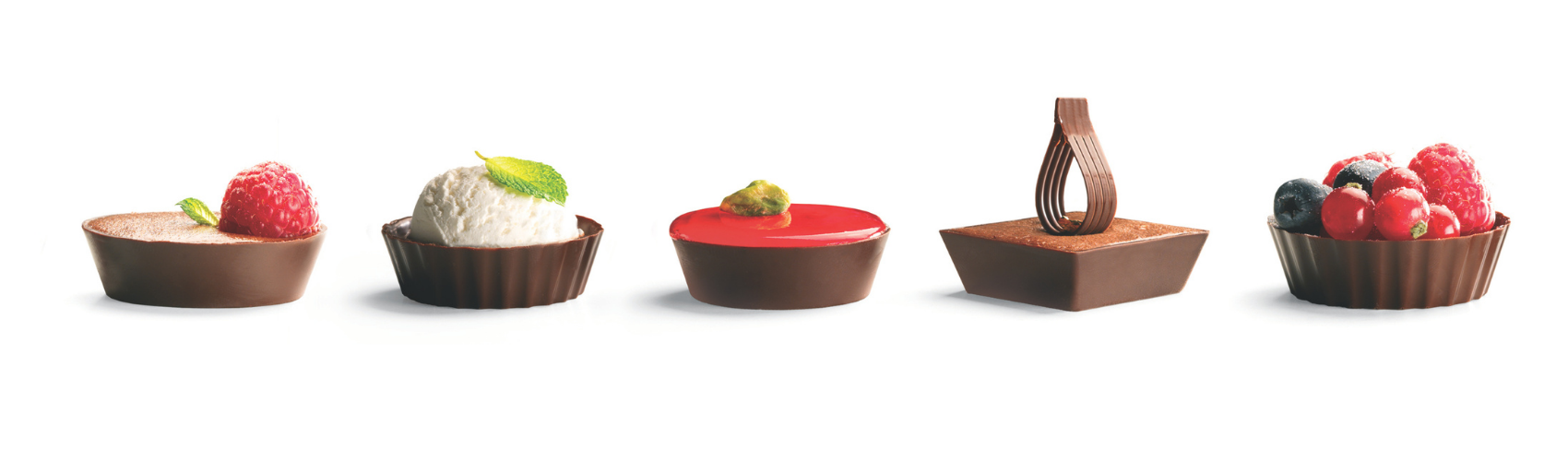Schokoladen-Schalen bzw. Schoko-Cups für Desserts und süßes Fingerfood zum Selbstfüllen