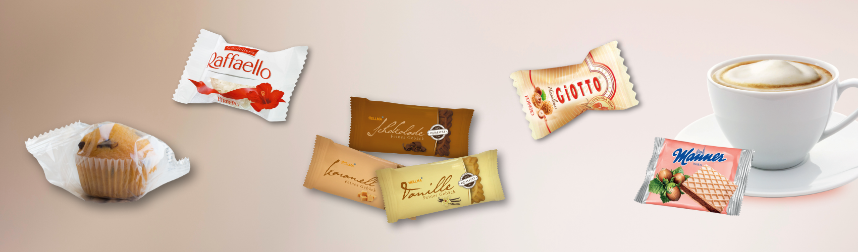 Einzeln verpackte Snacks und Süßwaren – hygienische & praktische Portionen