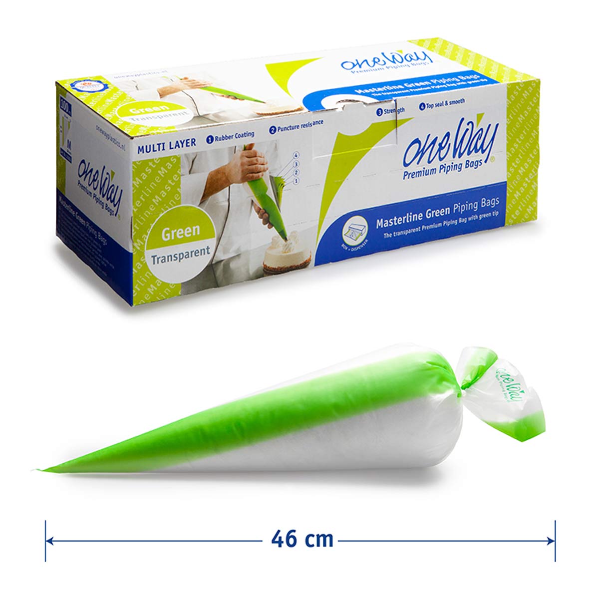 Einwegspritzbeutel Master "Line Green"