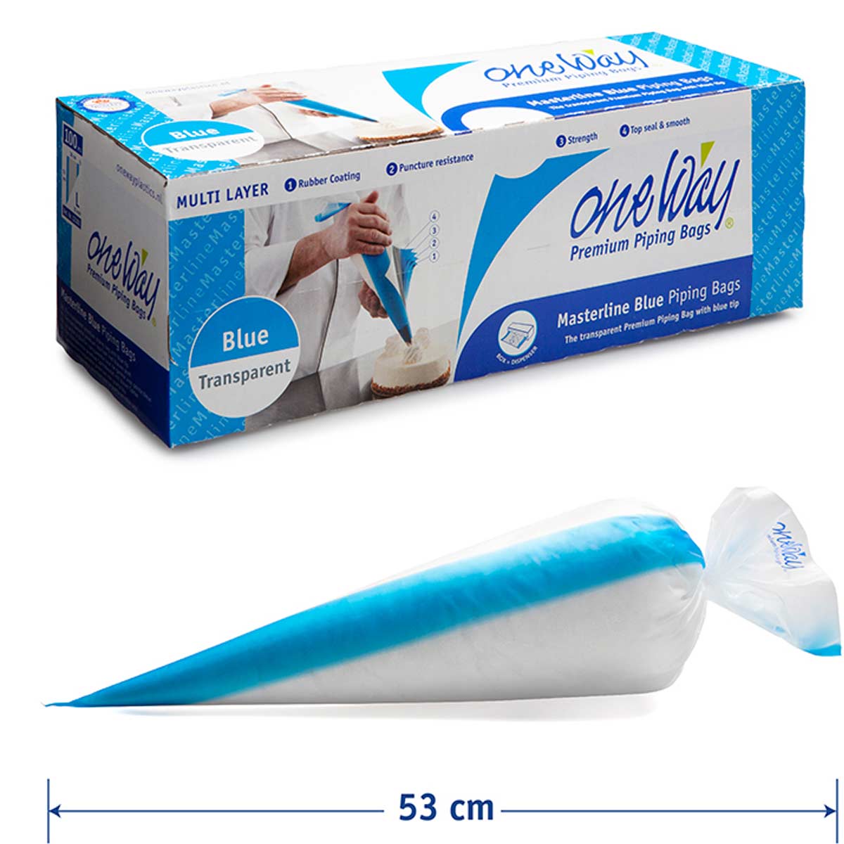 Einwegspritzbeutel Master "Line Blue"