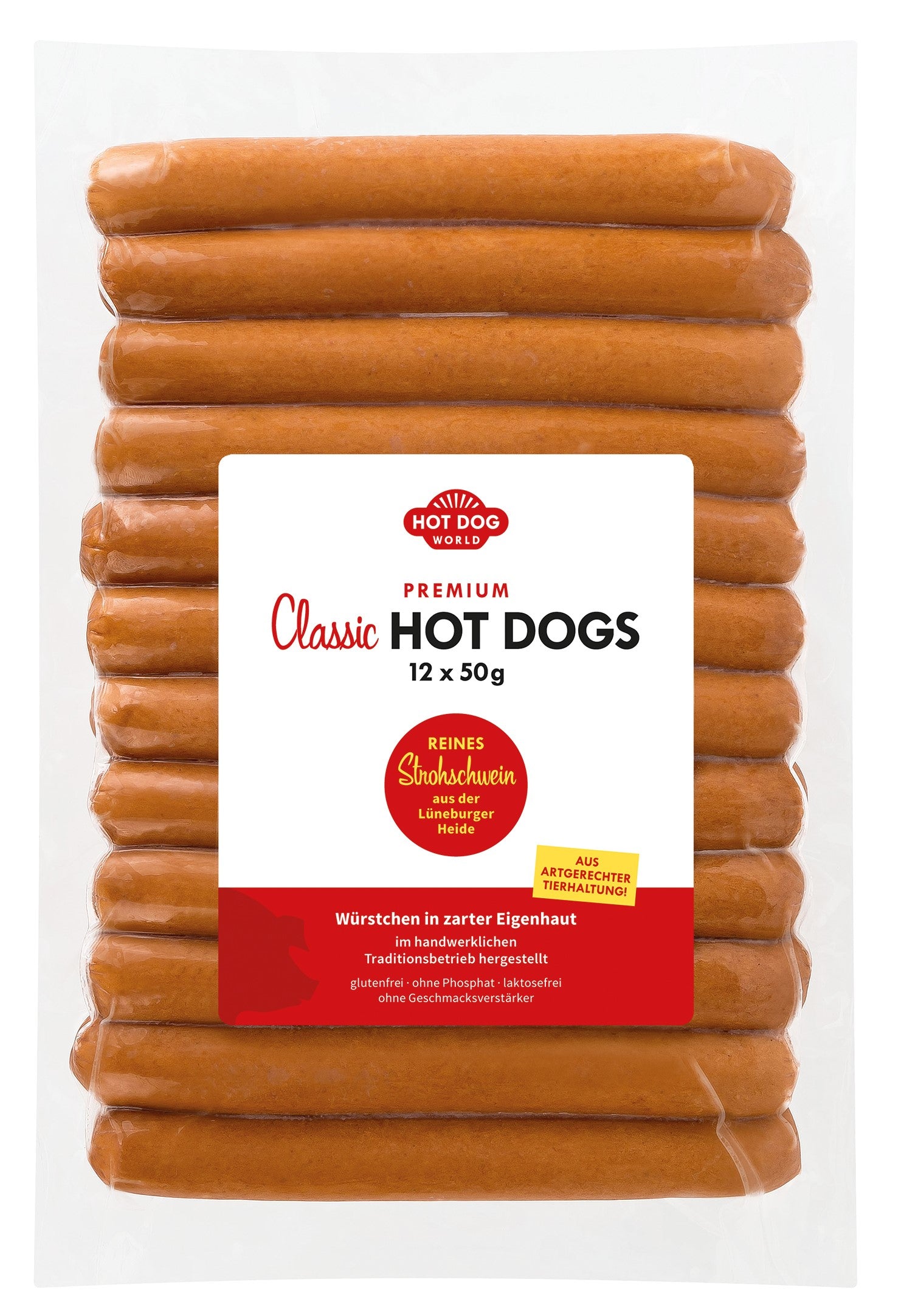 Hot Dog-Würstchen vom Strohschwein