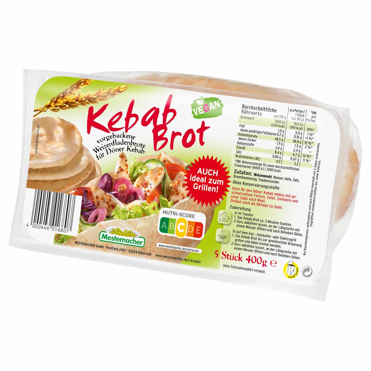 Mestemacher "Kebab Brot"