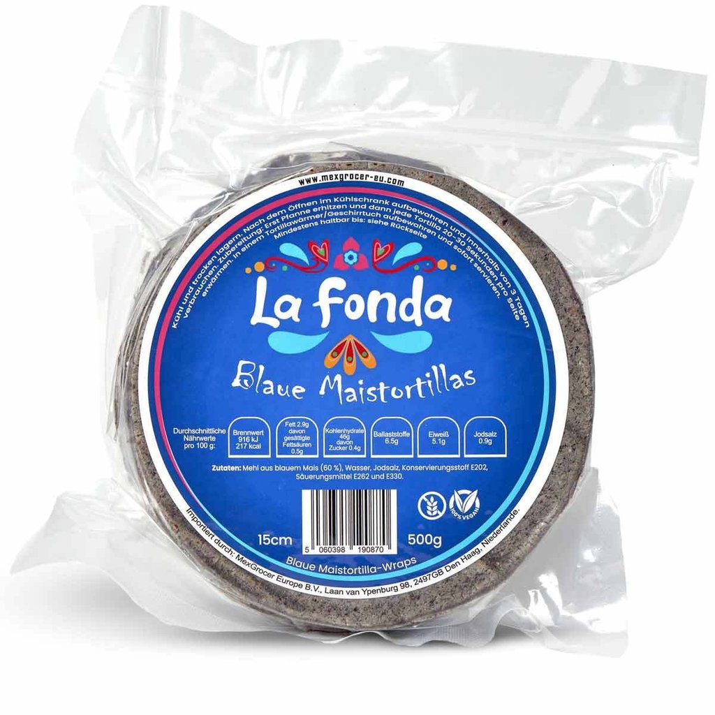Blaue Maistortillas, Ø 15 cm, 500 g