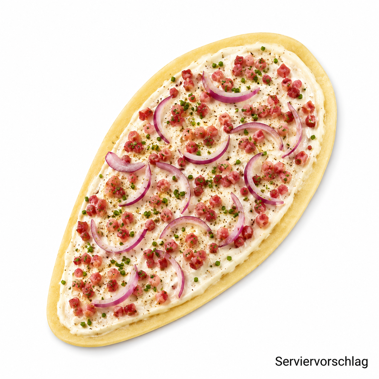 Bio Flammkuchen-Teigboden, oval, 38 x 28 cm