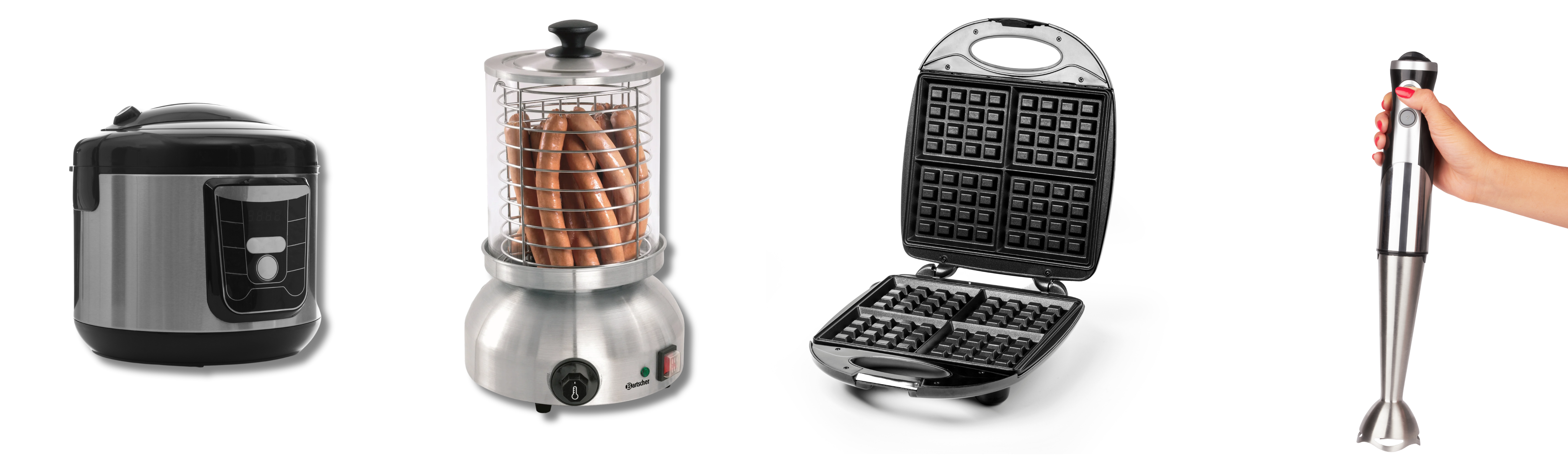 Waffeleisen, Kontaktgrills, Hot-Dog-Geräte und mehr