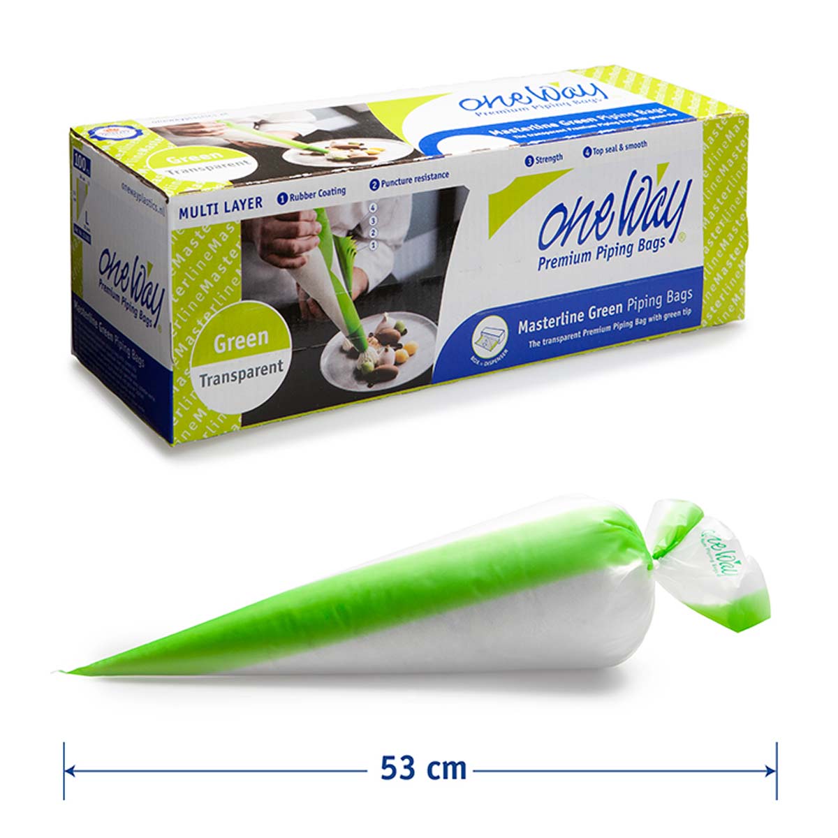 Einwegspritzbeutel Master "Line Green"