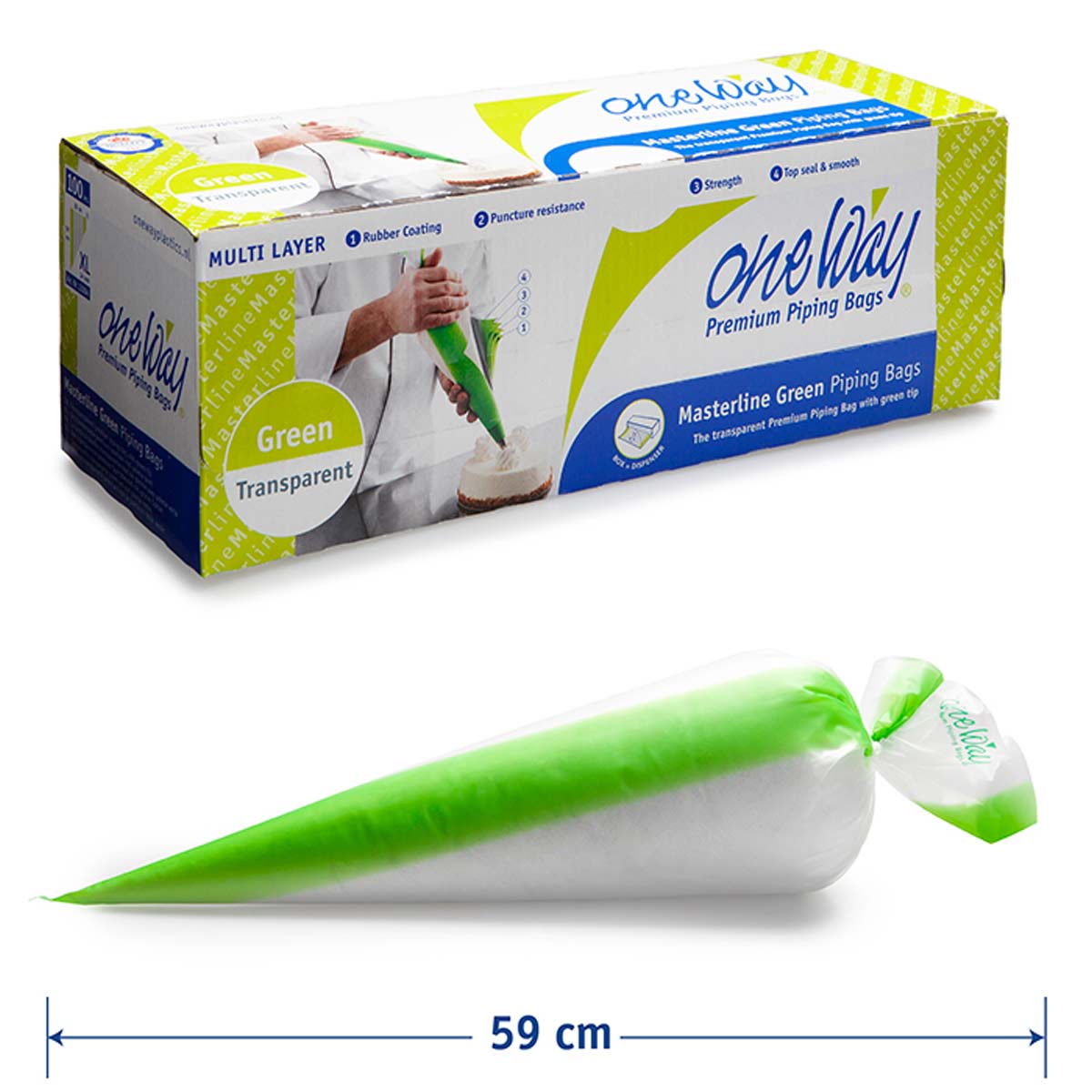 Einwegspritzbeutel Master "Line Green"