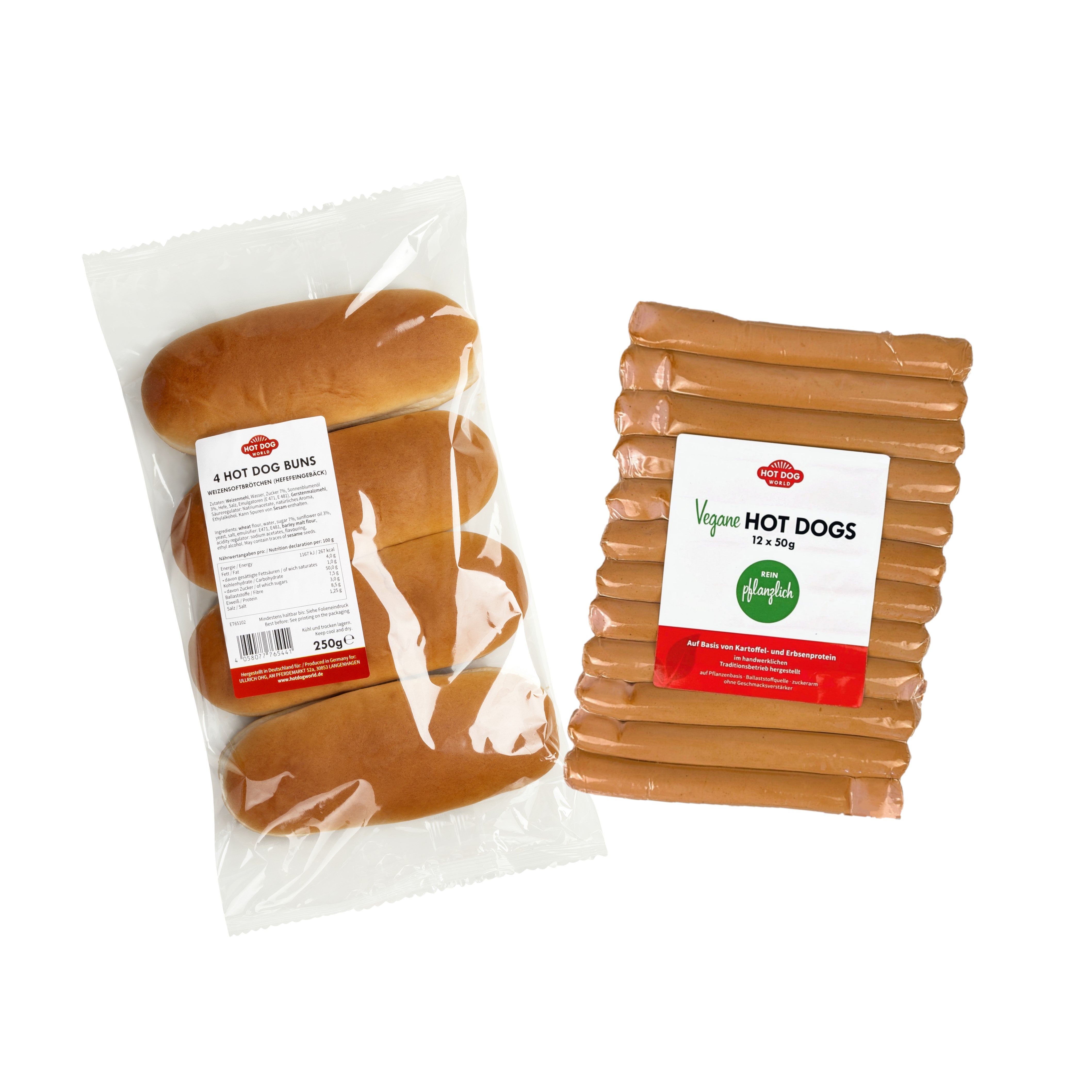 Mischkarton "Hot Dog-Brötchen & Würstchen, vegan"
