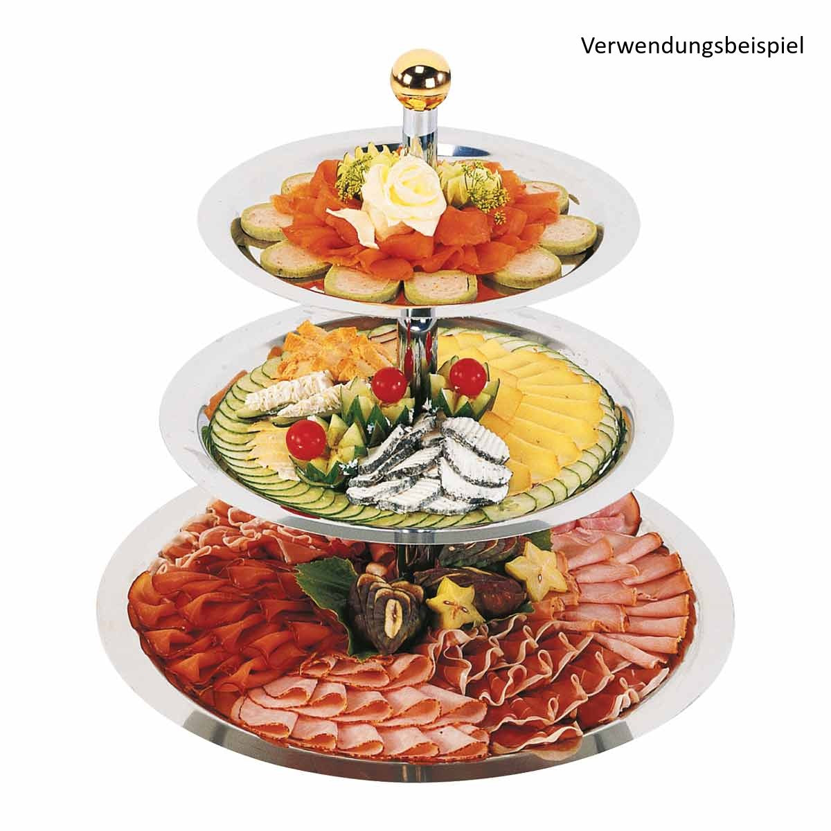 Buffet-Etagère, 3-stufig, flach