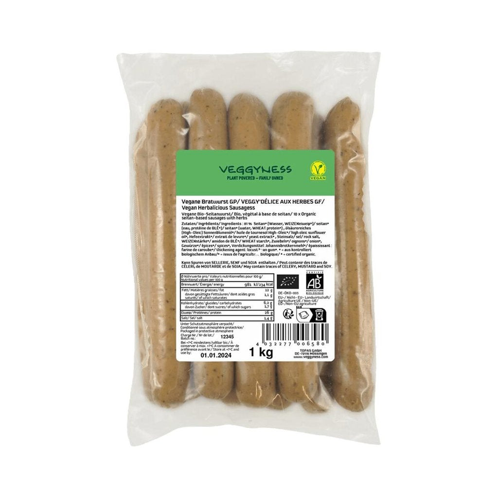 Bio Vegane Bratwurst, 1 kg
