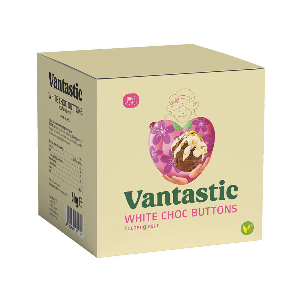 Vantastic White Choc Buttons, vegan, 6 kg