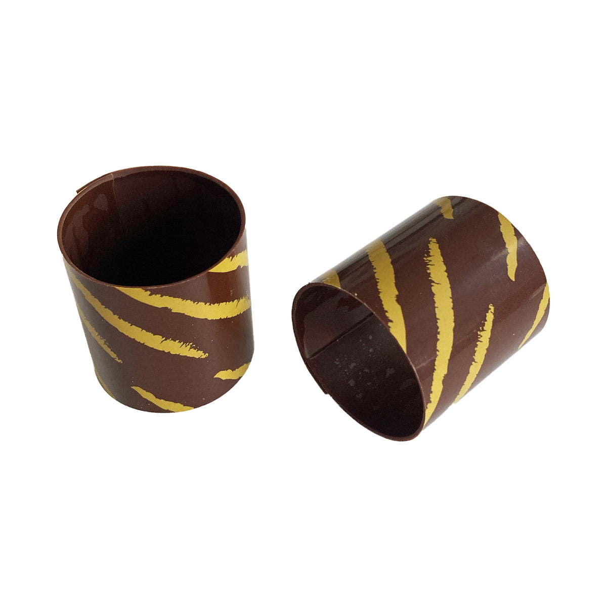 Schoko-Cannelloni, dunkel mit goldenen Streifen