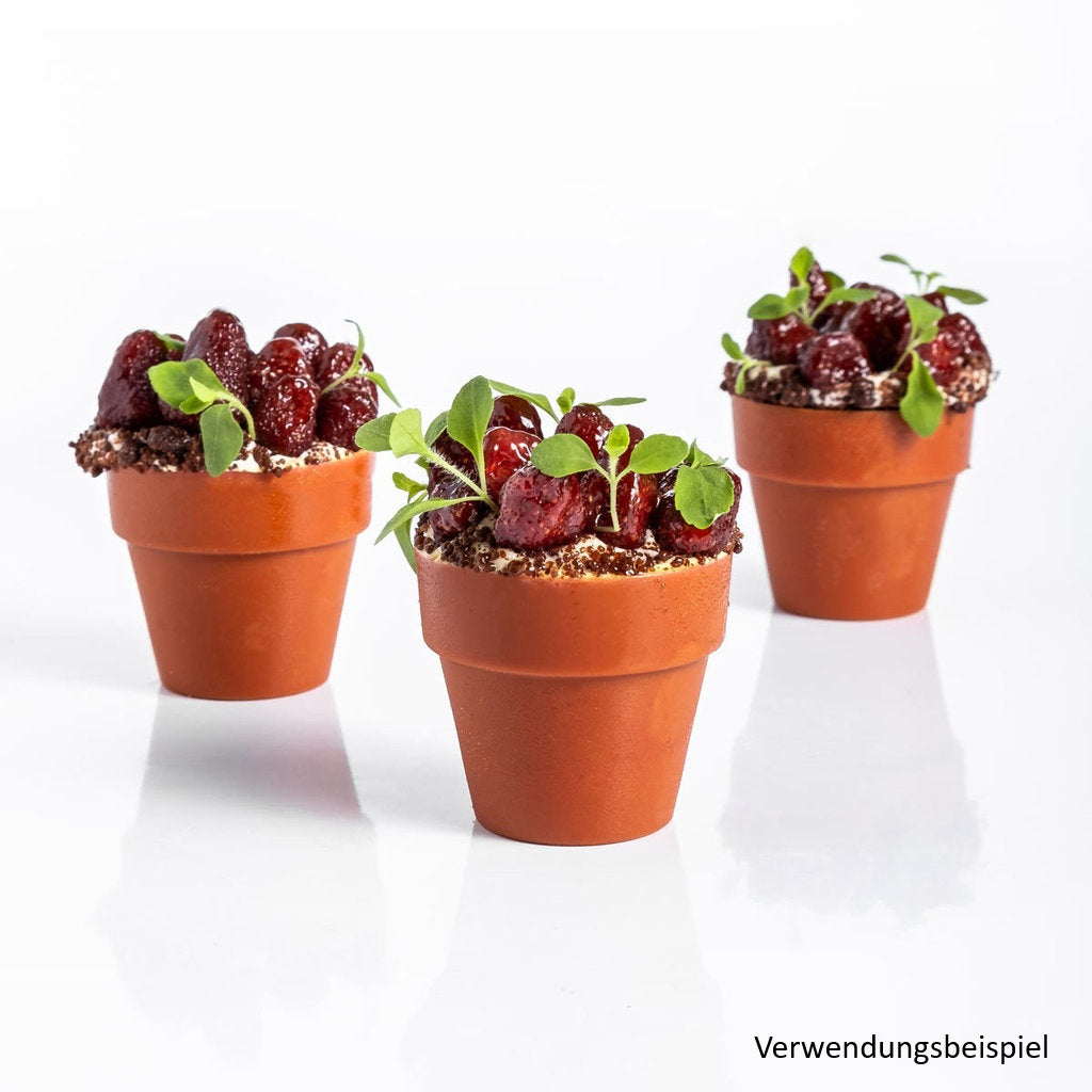 Mini-Blumentopf aus Schokolade