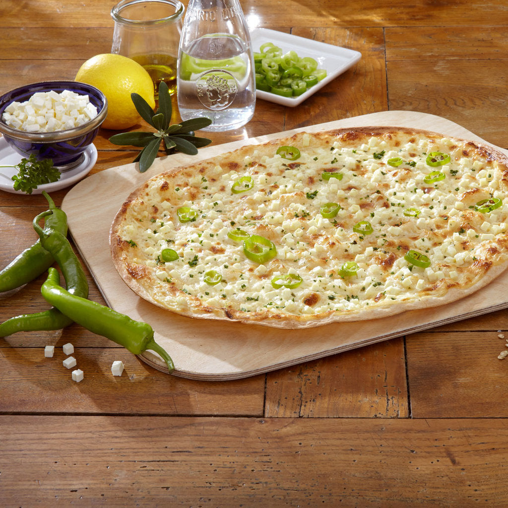 Flammkuchen-Teigboden, oval, 35x29 cm