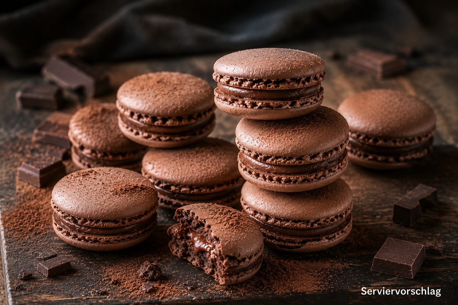 Premium-Macarons "Schokolade"